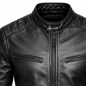 Casual Streetwear Fall Winter Premium Leather <b>Jacket</b> Fashion Outwear Slim Fit <b>Biker</b> Coat Warm Trend 2026 New Collection Men - Product Image 3