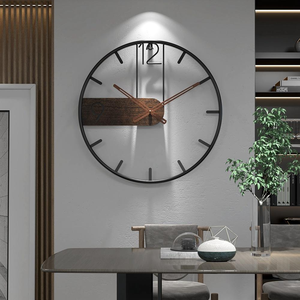 Elegant Metal Wall <b>Clock</b> with Quartz Movement Silent Design Mid Century Modern Style-Timeless Appeal Indian Skilled Artisans - Product Image 1
