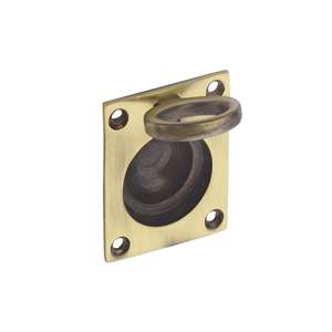 Tirador de Anillo de Latón Antiguo para Puertas, Tirador de Cajón Dorado Marrón para Armarios y Muebles - Product Image 1