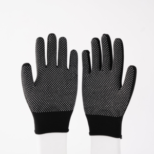 Anti-Slip Cotton/PVC Work <b>Gloves</b> Raised Micro-Diamond Texture Fingers Knit Wrist 10mil Thick <b>Silicone</b>-free Safety <b>Gloves</b> - Product Image 6