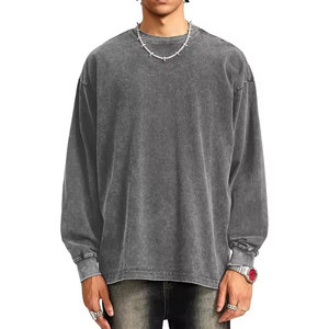 Sweat-shirts délavés à l'acide très demandés, qualité supérieure, 100 % coton, pour hommes - Product Image 1