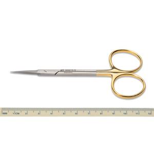 Tijeras Iris Manuales de 11 cm (4.3 pulgadas) de Largo, con Inserto de Carburo de Tungsteno, Acero Inoxidable, para Uso General en Cirugía - Product Image 2