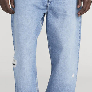 Jeans slim fit au look moderne, en tissu extensible doux, élégants pour tous les jours, avec design déchiré de couleur unie, service OEM pour les acheteurs en gros - Product Image 3