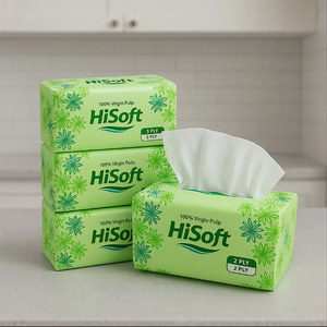 Wholesale Recycled <b>Paper</b> Facial <b>Tissue</b> <b>Paper</b> 4 Ply 400 Pulls Soft Pack Soft <b>Tissue</b> Supplier - Product Image 3