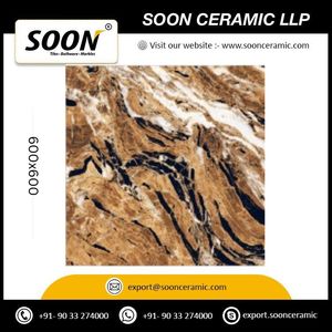 Best Selling Digital Printed Inferno Gold 600x600 Matte Porcelain Floor Tiles Rustic Design Non-Slip Exterior Use From India - Product Image 4