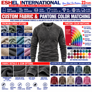 Sudaderas de corte ajustado estilo vintage con efecto lavado, de peso medio, fabricadas con opciones de tela y GSM personalizadas para marcas de moda. - Product Image 5