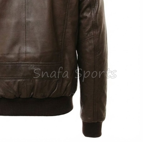 เสื้อแจ็คเก็ตหนังแท้บุขนแกะสำหรับผู้ชาย กันน้ำ ระบายอากาศได้ดี ซิปหน้า มีจำหน่าย - Product Image 5