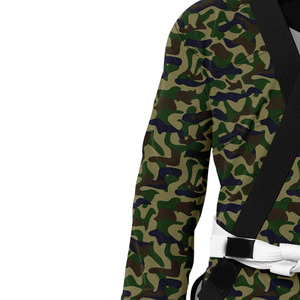 Customizable Camouflage BJJ Judo Jiu Jitsu Kimono Uniform Front Customizable Durable Breathable Washed Cotton Fabric - Product Image 4
