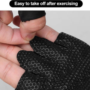 Guantes de Gimnasio de Cuero de Alta Calidad, Personalizados, Ligeros, Transpirables, Antideslizantes, Ajustables, Unisex, para Entrenamiento - Product Image 2