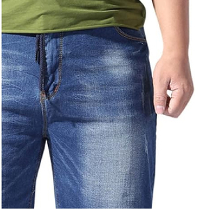 Shorts en jean déchirés et brodés pour hommes, style streetwear décontracté, en coton, coupe oversize, OEM - Product Image 4