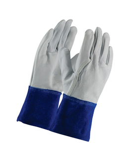 Holy Signs International HSI-0018 Leather Welding <b>Gloves</b> Yellow Color Straight Thumb Cotton Liner Molten Metal Splash Resistant - Product Image 6