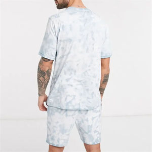 Ensemble de vêtements de sport décontractés d'été pour hommes personnalisés, shorts de plage et t-shirt à manches courtes, ensemble de t-shirt et shorts d'été pour hommes - Product Image 2