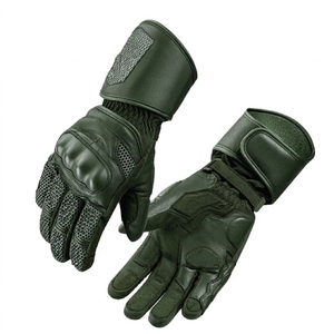 Gants d'hiver thermiques en cuir pour moto et vélo, doigts entiers, respirants, imperméables, antidérapants, poignet réglable - Product Image 3