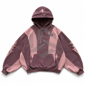 Sweat à capuche surdimensionné pour homme, en coton 100% French Terry, effet délavé, streetwear d'hiver, fabricant OEM - Product Image 1