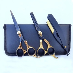 Kit Profesional de Barbería con Tijeras para Cortar el Cabello, Tijeras de Entresacar, Kit Multiusos para Corte de Cabello en Casa, Salón o Barbería - Product Image 1