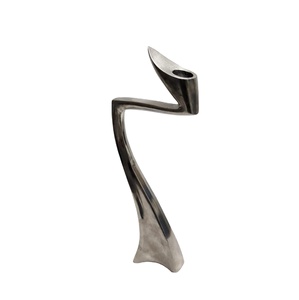 Antique Iron <b>Brass</b> Finish 3-Arm Tulip Handmade <b>Candlestick</b> Holder Flower Design Metal Vintage Wedding Home Table Decor - Product Image 1