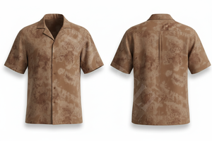 Camisa de Vestir de Manga Corta con Estampado Tie-Dye Personalizado de Alta Calidad, Estilo Urbano, Casual, para Verano, con Botones, para la Playa, para Fiestas - Product Image 6