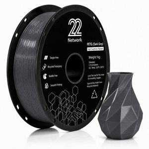 Filament PETG gris foncé 22 Network de 1,75 mm, 1 kg, haute résistance, pour imprimante 3D, vente en gros - Product Image 1