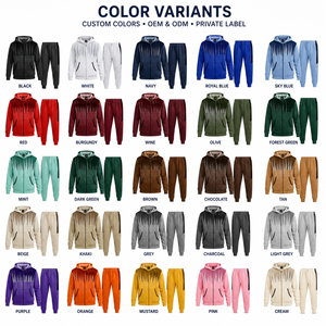 Ensemble de survêtement personnalisé pour homme : veste à capuche et pantalon de jogging – Fabricant OEM/ODM de vêtements de sport et de sportswear en gros sous marque privée - Product Image 5