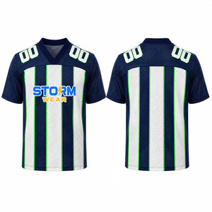 Camiseta de Fútbol Americano de Malla de Manga Corta con Número y Logotipo, Camisetas para Práctica y Juego, Protección UV, Transpirable, para Fanáticos, 2026 - Product Image 6