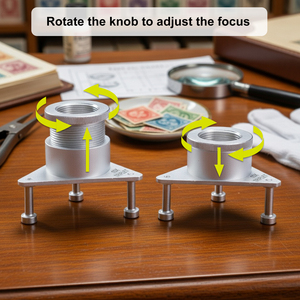 Loupe à bijoux à triple lentille 10X avec trépied pliable, loupe portative mains libres, outil professionnel pour la classification des pierres précieuses et des pièces de monnaie - Product Image 5