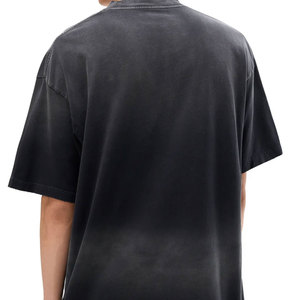 T-shirts décontractés effet délavé fabriqués au Pakistan, 100 % coton, coupe ample, imprimés, prix de gros, pour hommes - Product Image 4