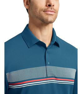 Chemise classique 2026 à manches courtes, col en V, design moderne avec rayures contrastées sur la poitrine, tissu 100 % coton léger de qualité supérieure, confort toute la journée - Product Image 3