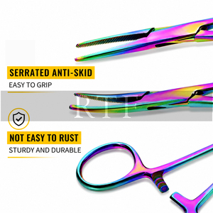 Pinces Kelly multicolores arc-en-ciel de qualité supérieure - Hémostat à artère en acier inoxydable de haute qualité pour la chirurgie abdominale manuelle - Product Image 6