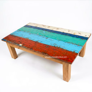 Wholesale Eco-Friendly Durable Wooden <b>Rustic</b> <b>Coffee</b> <b>Table</b> Handcrafted Minimalist Antique Industrial Knockdown Living Room - Product Image 1