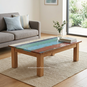 Wholesale Eco-Friendly Durable Wooden <b>Rustic</b> <b>Coffee</b> <b>Table</b> Handcrafted Minimalist Antique Industrial Knockdown Living Room - Product Image 5