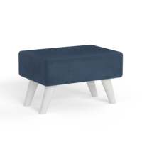 Pufes Otomanos Multiusos de Madera Sintética Midase, Taburetes Suaves, Reposapiés, Asientos, Juego de 4 Pufes de Espuma
