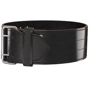 Cinturón de Levantamiento de Pesas de Cuero de Gamuza Personalizado en el Mejor Color con Hebilla Negra, Cinturón de Powerlifting de Cuero de 6mm para Gimnasio - Product Image 1