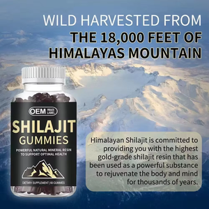 Gomitas de Shilajit Puro del Himalaya OEM/ODM, Grado Oro, 60 Gomitas con Ashwagandha para Fuerza, Energía y Refuerzo del Sistema Inmunitario - Product Image 4