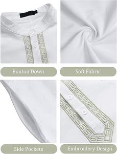 Nouvelles Thobes Élégantes et Respirantes, Broderie Personnalisée, Longueur Ras du Sol, pour Robes Islamiques de Dubaï, Turques et Qatariennes - Product Image 5