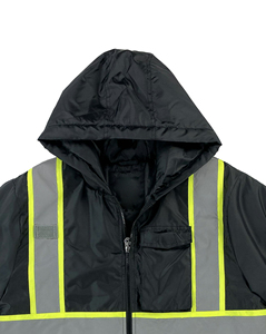 OEM Wholesale Hi Vis Winter Workwear Fluorescent <b>Yellow</b> <b>Jacket</b> ANSI Class 1 <b>Waterproof</b> LED Flash Safety <b>Jacket</b> With Custom Logo - Product Image 5