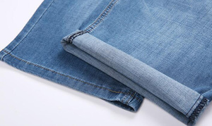 Shorts en jean décontractés pour hommes, style vintage, respirants, coupe droite, taille mi-haute, élastiques, fins, grandes tailles 44 46, longueur mollet - Product Image 4