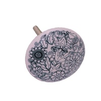 Bouton de meuble en porcelaine blanche Marrakech, fait main, style Art déco moderne et traditionnel, pour salon, Lametierartz, écologique