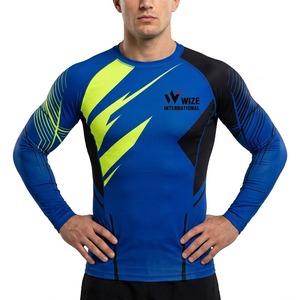 High Quality <b>Rashguard</b> Compression Sports Shirt Men <b>Women</b> Long Sleeve Quick Dry UV Protection <b>for</b> MMA BJJ Gym Training Workout - Product Image 1