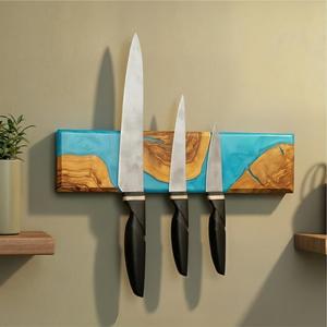 <b>Kitchen</b> <b>Tools</b> & <b>Gadgets</b> Wooden Resin Magnetic Knife Holder Stainless Steel Dishwasher Safe Wall Mounted <b>Kitchen</b> Knife Rack - Product Image 4
