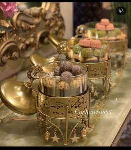 ถาดช็อกโกแลตสามชั้นสีทอง พร้อมขาตั้ง ดีไซน์สวยงาม สำหรับตกแต่งโต๊ะอาหารระดับพรีเมียม - Product Image 5