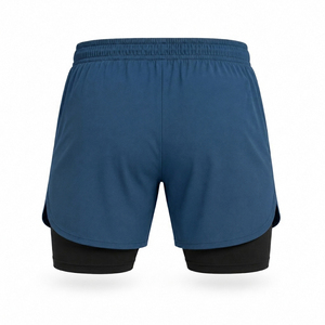 Shorts de course pour hommes 2 en 1 à double couche, séchage rapide, pour l'entraînement sportif, la course et la gym - Product Image 4
