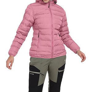 Veste matelassée légère pour femme, à capuche, coupe-vent, manteau d'hiver chaud, vêtement d'extérieur matelassé, parka décontractée pour temps froid - Product Image 6