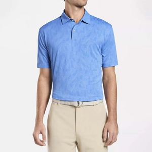 Camisas Casuales de Verano para Hombre, al por Mayor, Estampadas, de Punto, Manga Corta, Transpirables, de Poliéster/Algodón, Color Sólido - Product Image 5