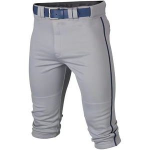 Hot Selling Baseball <b>Knickers</b> Knee Length Side Piped Anti Bacterial Breathable Button Closure Sublimation Durable Baseball Pants - Product Image 5