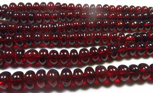 ลูกปัดพลอยโกเมนสีแดงธรรมชาติคุณภาพสูงจาก Gems Valley ขนาด 15 นิ้ว ร้อยเป็นเส้น แบบเรียบ ขัดเงา ขนาด 5-8 มม. จากโมซัมบิก รูปทรง Rondelle สำหรับงาน DIY - Product Image 4