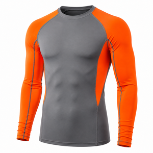 Long Sleeve Fitness Wear OEM Service High Quality Breathable Eco-Friendly <b>Men's</b> Rash Guard <b>Swim</b> <b>Shirt</b> <b>Shirt</b> Quick Dry - Product Image 6
