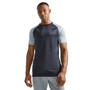 Camisetas de Gimnasio Personalizadas al por Mayor, de Manga Corta, Ajustadas, de Algodón y Poliéster Elástico, con Mangas Raglán, para Hombre - Product Image 2