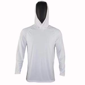 Premium Quality Custom Design Lightweight Men's Long Sleeves Hooded Fishing Shirt UPF 50 Anti-UV Solid Color Pullover Hoodies - Product Image 2