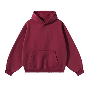เสื้อฮู้ดดี้สีชมพูแบบเรียบ ทรงหลวม มีกระเป๋าจิงโจ้ ปลายแขนริบ ผ้าฟลีซ ยูนิเซ็กซ์ ขายส่ง เสื้อผ้าลำลอง - Product Image 3