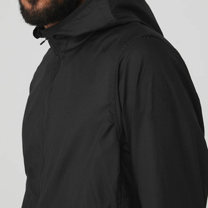 Men's Black <b>Hooded</b> <b>Soft</b> <b>Shell</b> <b>Jacket</b> Water Resistant Zip Fly Regular Fit Outdoor Wear - Product Image 3